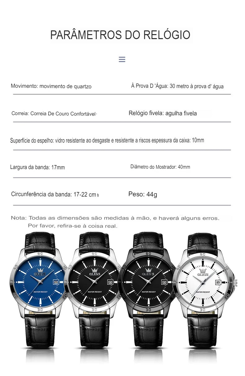 Relógio Masculino -Tempus Claro